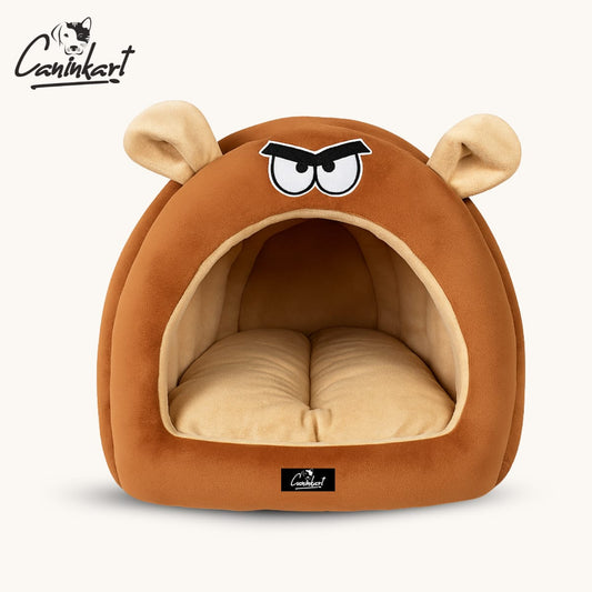 Caninkart Caterpillar Cave Bed For Dogs & Cats Medium 52cm x 46cm x 41cm