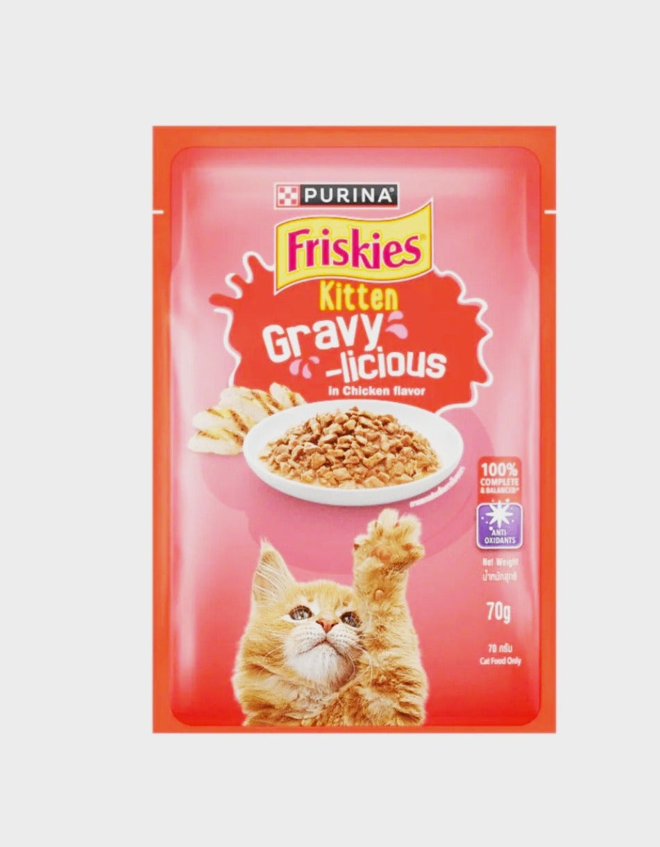 Purina Friskies Kitten Chicken Flavor Gravy Wet Cat Food 70g