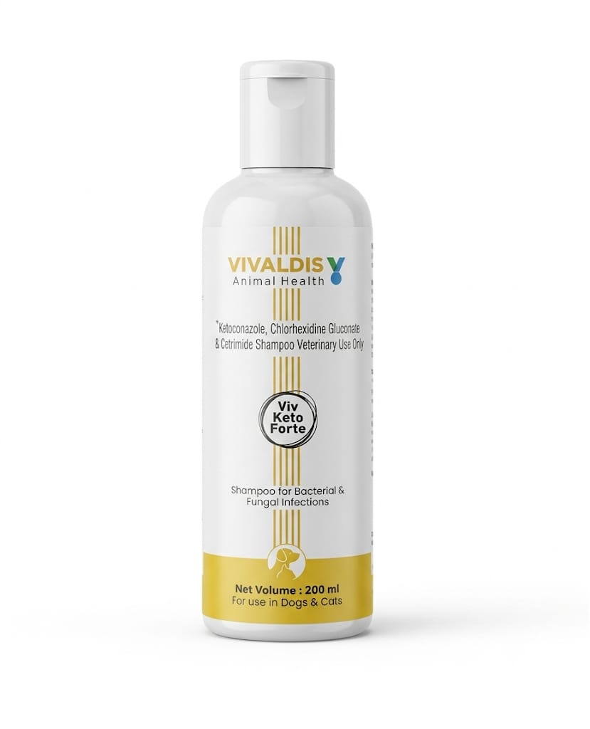 Vivaldis Viv Keto Forte Bacterial/Fungal Infections Shampoo For Dogs & Cats 200ml