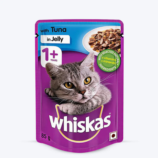 Whiskas Tuna in Jelly +1 year Wet Cat Food 85g (Pack of 12)