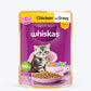 Whiskas Chicken in Gravy Kitten 2-12 Months Wet Food 85g (Pack oof 14)