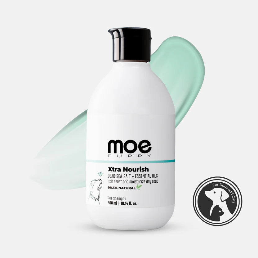 Moe Puppy Xtra Nourish Cruelty Free and Plant Based Formula Shampoo For Dogs and Cats 300ml