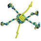 Zeus Rope & TPR Spider Ball Toy (30cm x 8cm x 30cm)