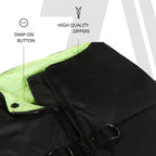 Zoomiez Ultimate Dog Jacket With Built In Harness - Black-Neon