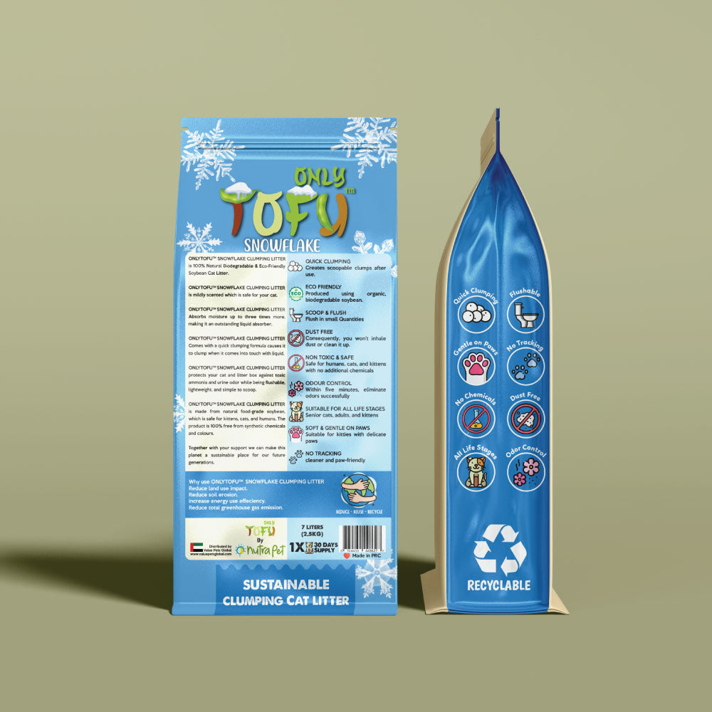 Nutra Pet Tofu Snowflake Clumping Cat Litter Green Tea - 7 Liters