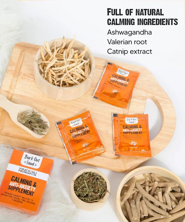 Vivaldis Bark Out Loud Calming & Anti-Anxiety Supplement For Dogs & Cats 5 Sachets of 2g Each