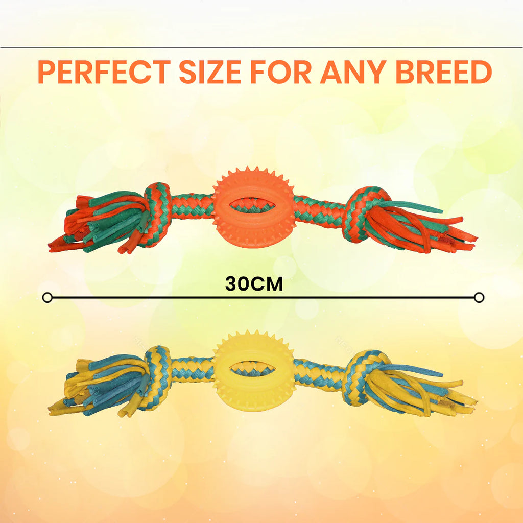 Basil Rope + Ball TPR Toy For Dogs Assorted