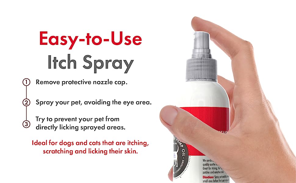 Petkin Hemp Itch Spray For Dogs & Cats 237ml