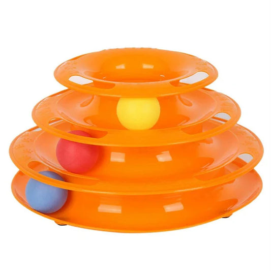 Smarty Pet 3 Level Tower Track Roller Cat Toy With Colorful Balls