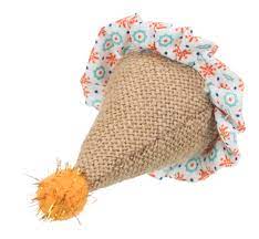 Trixie Little Hat Jute/Fabric Catnip Toy For Cat 9cm