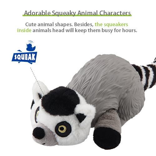 Gigwi Zoomin’ Friends Lemur Squeak Dog Toy 15.24 x 12.70 x 6.99cm