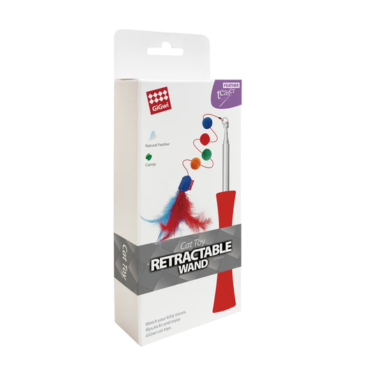 Gigwi Extendable Feather Teaser Catwand Car Toy 68 x 2.50 x 2.50cm