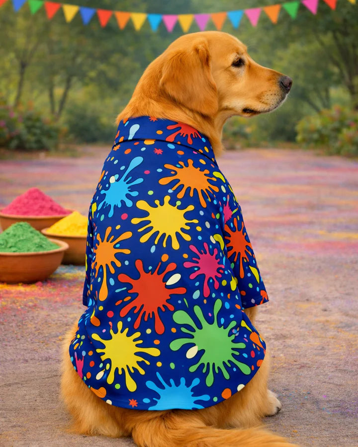15 Furries Holi Special Colourful Dog Shirt