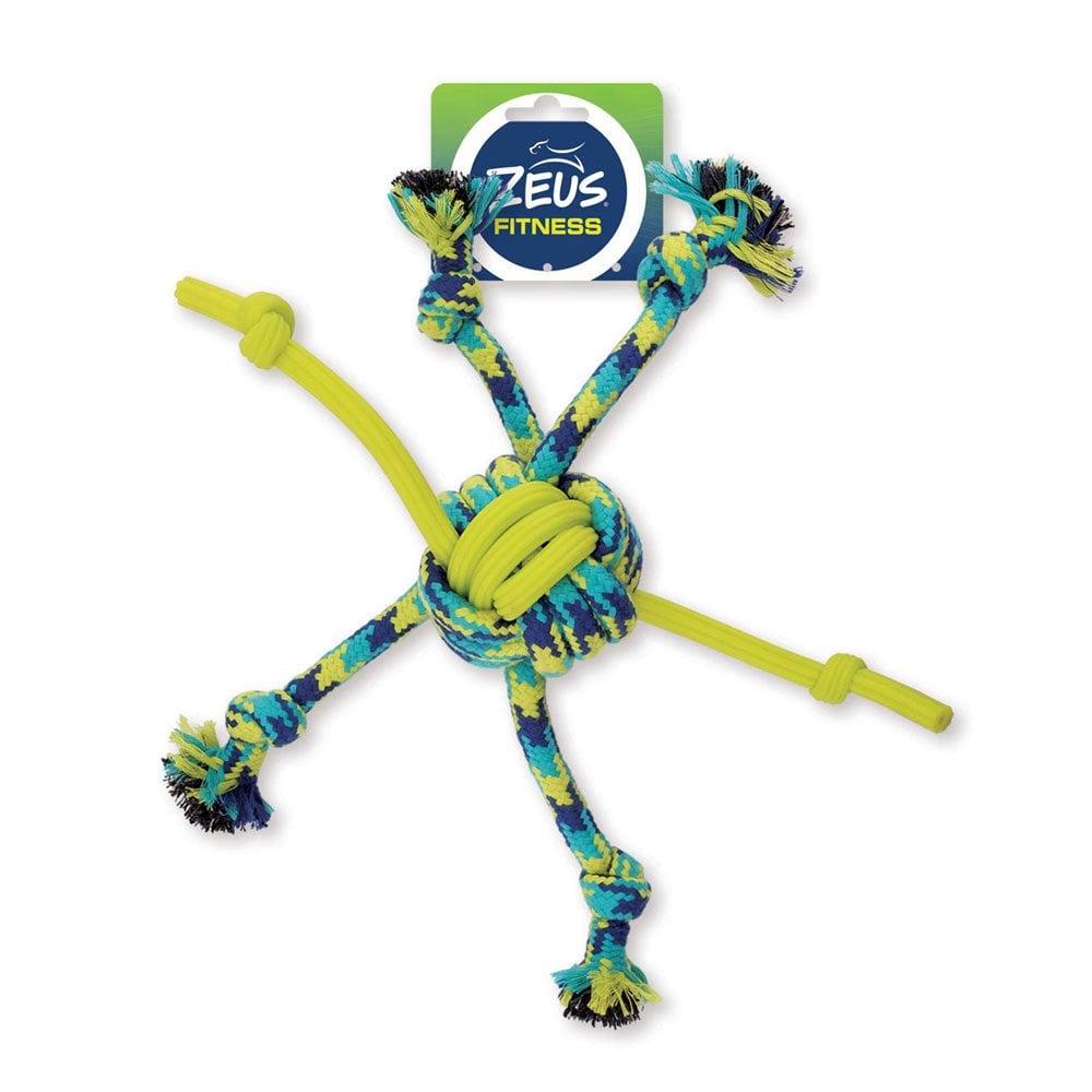 Zeus Rope & TPR Spider Ball Toy (30cm x 8cm x 30cm)