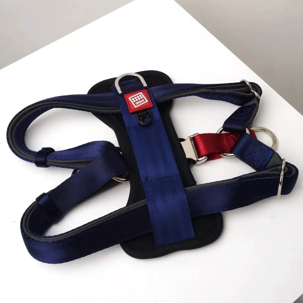 Gigwi Premium Line Durable H-Harness for Dogs Reflective Material Blue 25mmx58-98cm (XL)