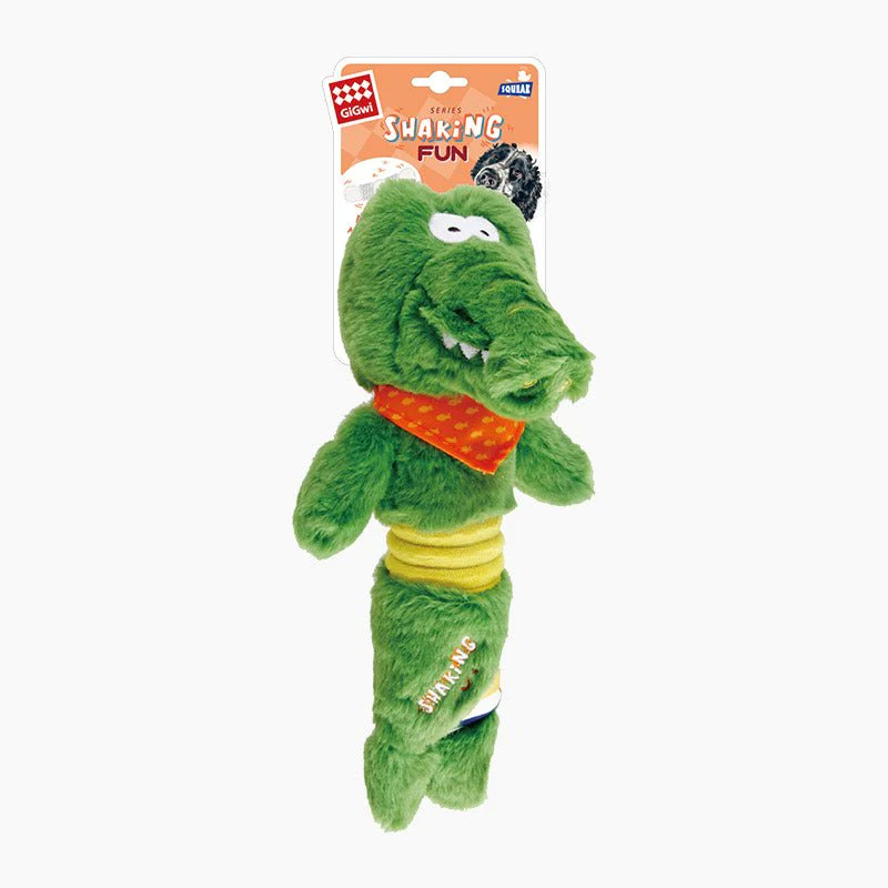 Gigwi Shaking Fun Squeaky Crocodile Medium 32x10x12cm