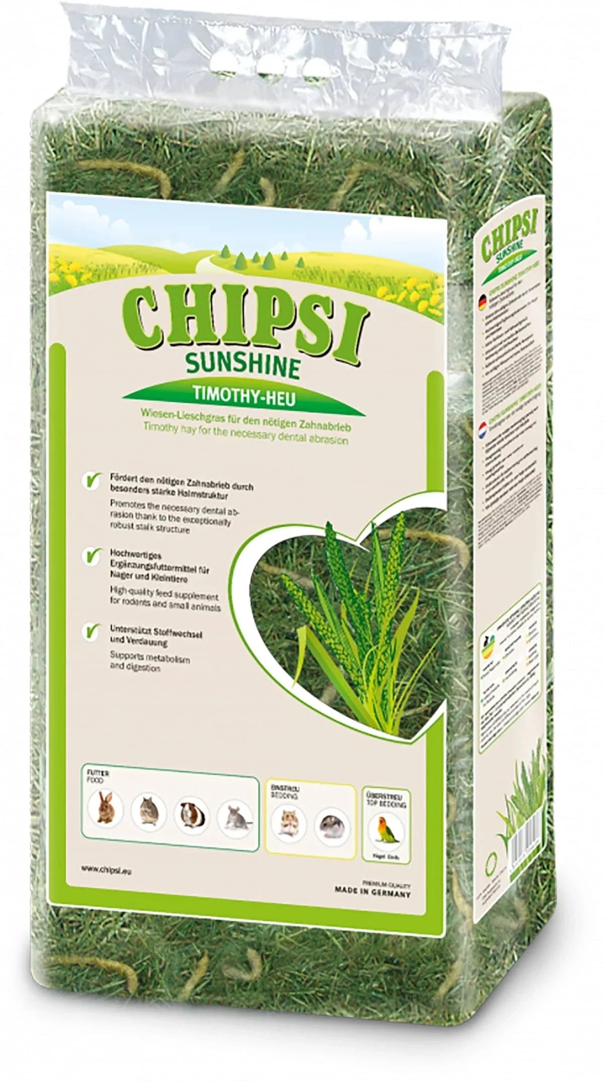 Chipsi Sunshine Timothy Hay for Small Animals Food 800g