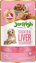 Jer High Chicken and Liver Chunks in Gravy Puppy Wet Food 120g