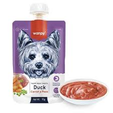 Wanpy Premium Lickable Creamy Meat Paste with Duck Carrot and Pea Dog Treat 90gm