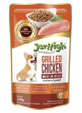 Jer High Grilled Chicken Meat in Jelly Dog Wet Food 130gm