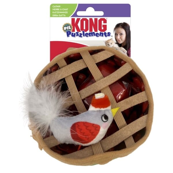 Kong Christmas Collection Holiday Puzzlements Pie Toy For Cat 6.35x13.97x22.35cm