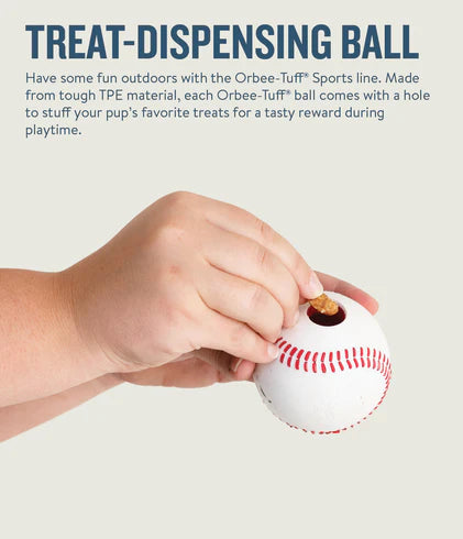 Petstages Tuff Baseball Treat Dispenser Toy For Dogs 3inch