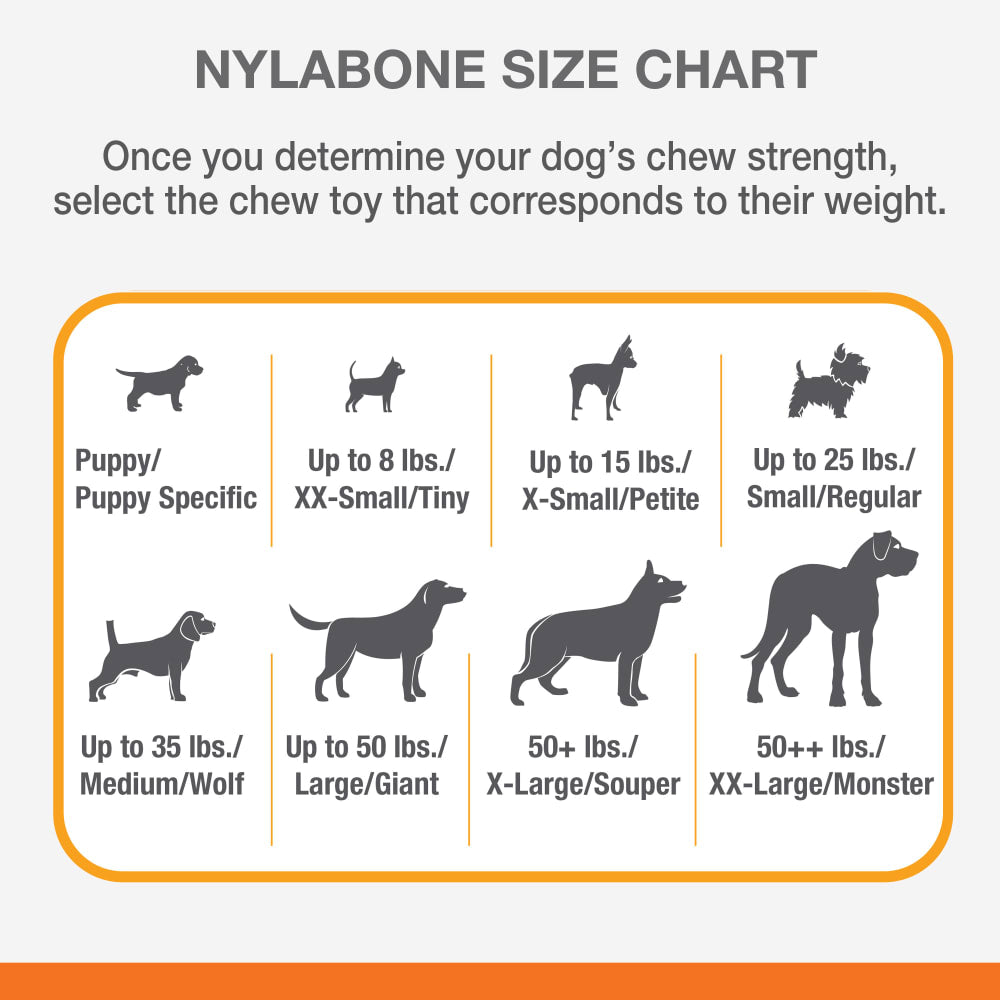 Nylabone Power Chew Femur Bone Alternative Chew Toy For Up To 16kg Dogs 13.03cm x 4.14cm x 2.87cm