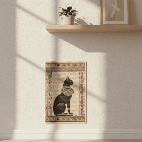 Catscart PawCanvas™ Classic Furry Pharaoh Cat Scratcher 40x60cm