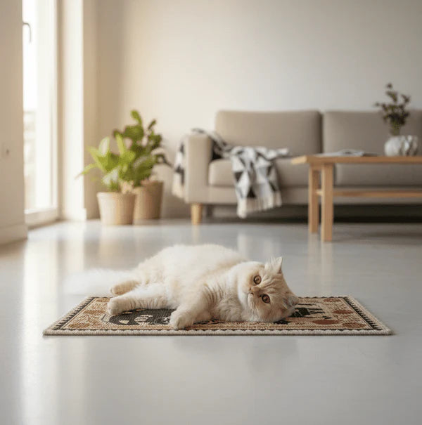 Catscart PawCanvas™ Classic Flower Power Cat Scratcher 40x60cm