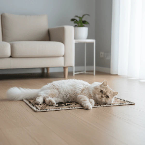 Catscart PawCanvas™ Classic Furry Pharaoh Cat Scratcher 40x60cm