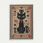 Catscart PawCanvas™ Classic Whimsical Kitty Cat Scratcher 40x60cm