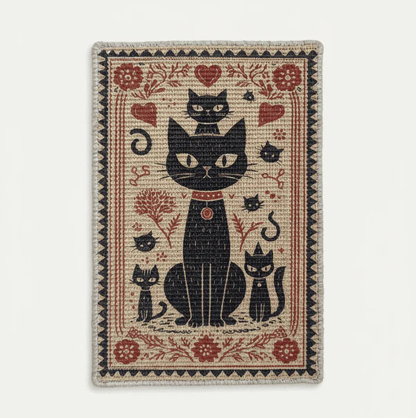 Catscart PawCanvas™ Classic Whimsical Kitty Cat Scratcher 40x60cm