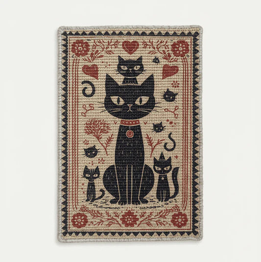Catscart PawCanvas™ Classic Whimsical Kitty Cat Scratcher 40x60cm