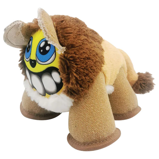 Nutra Pet The Fiesty Lion Plush & Squeaker Dog Toy