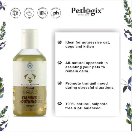 Petlogix Vegan & Cruelty Free Calming and Soothing Oil For Dog and Cat 150ml
