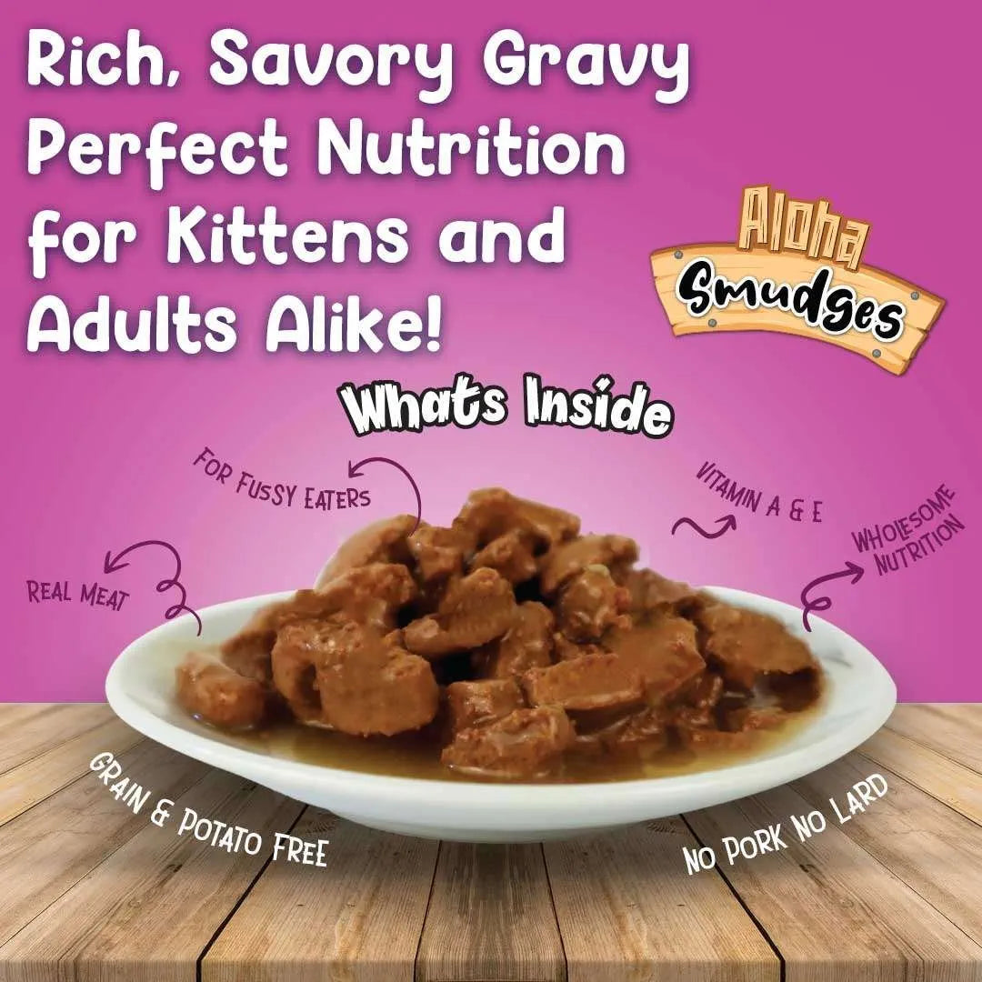 Smudges Aloha Adult Cod & Salmon in Gravy Wet Cat Food 85gm