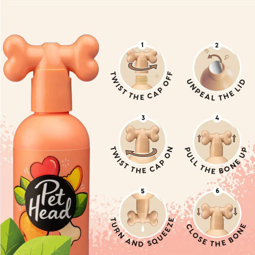 Pet Head Quick fix 2in1 Shampoo Peach with Argan Oil 300ml