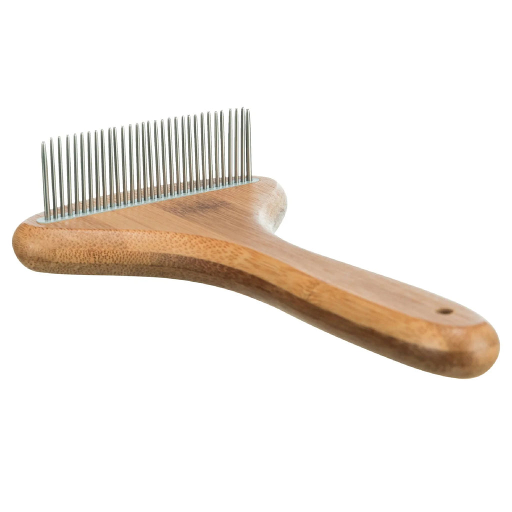 Trixie Short Hair Coat Untangler Comb Bamboo/Metal  For Dogs 10x17cm