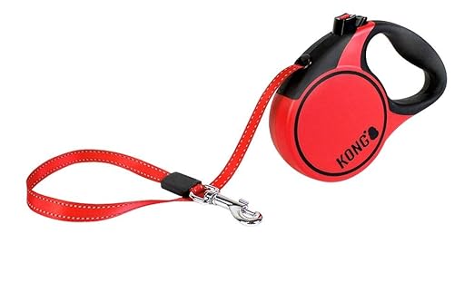 Kong Retractable Terrain Dog Leash Red 5m I Up To 30kg I Medium