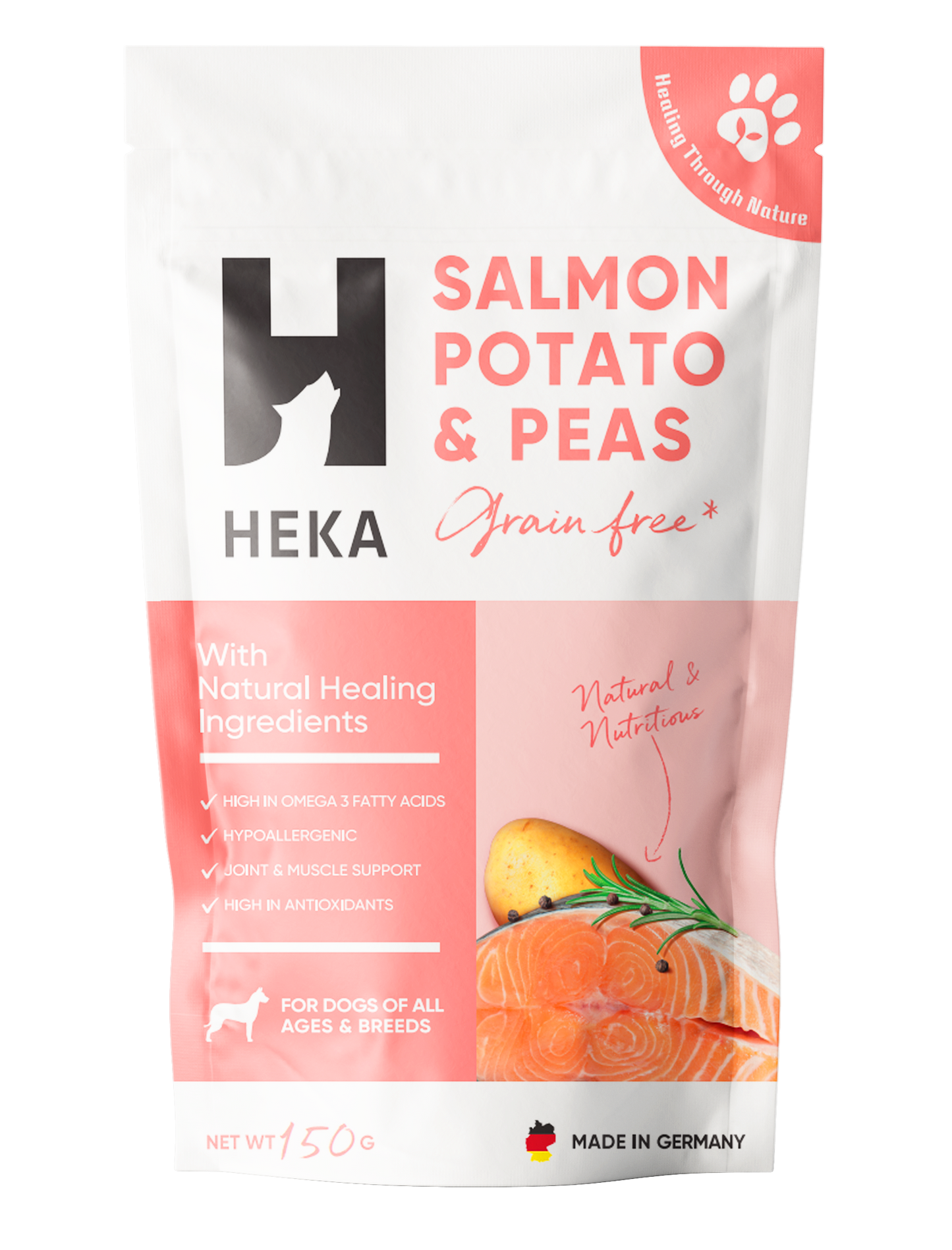Heka Grain Free Salmon, Potatoes & Peas Dry Food For Dogs