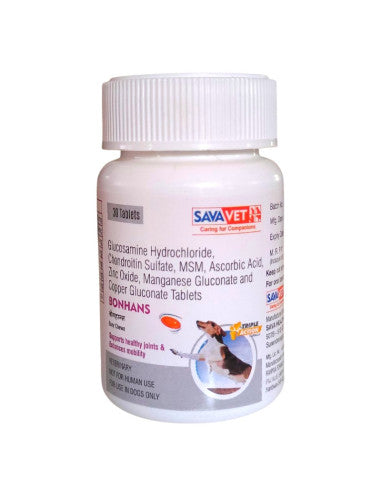 Sava Vet Bonhans Bone and Joint Supplement 30 Tablets