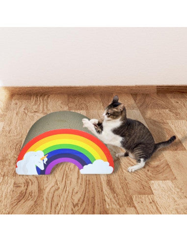 Tails Nation Cat Cardboard Scratcher Big Rainbow 40cmx21cmx20cm