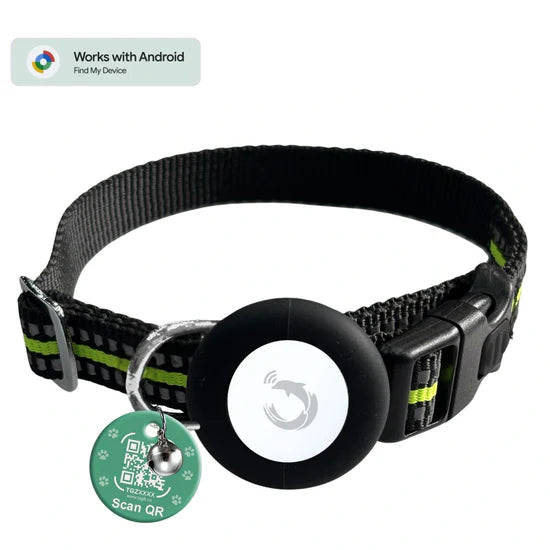 Kennel Genie Pet Tracker Kit Adjustable Collar For Dogs and Cats Work with Android