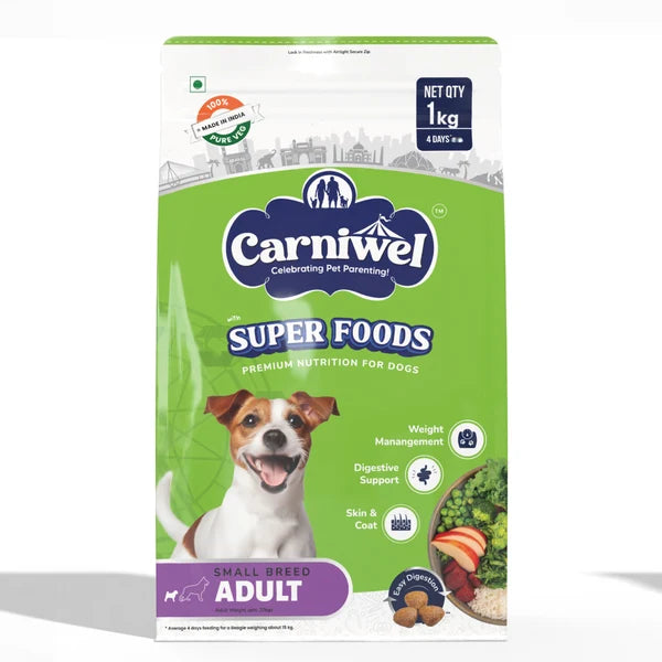Carniwel Superfoods 100% Vegetarian Adult Small Breed Dry Dog Food 1kg