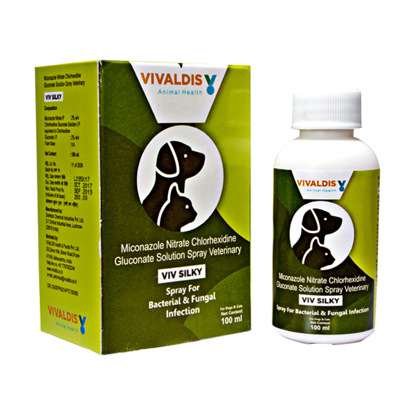 Vivaldis Viv Silky Spray for bacterial & fungal infections For Dogs & Cats 100ml