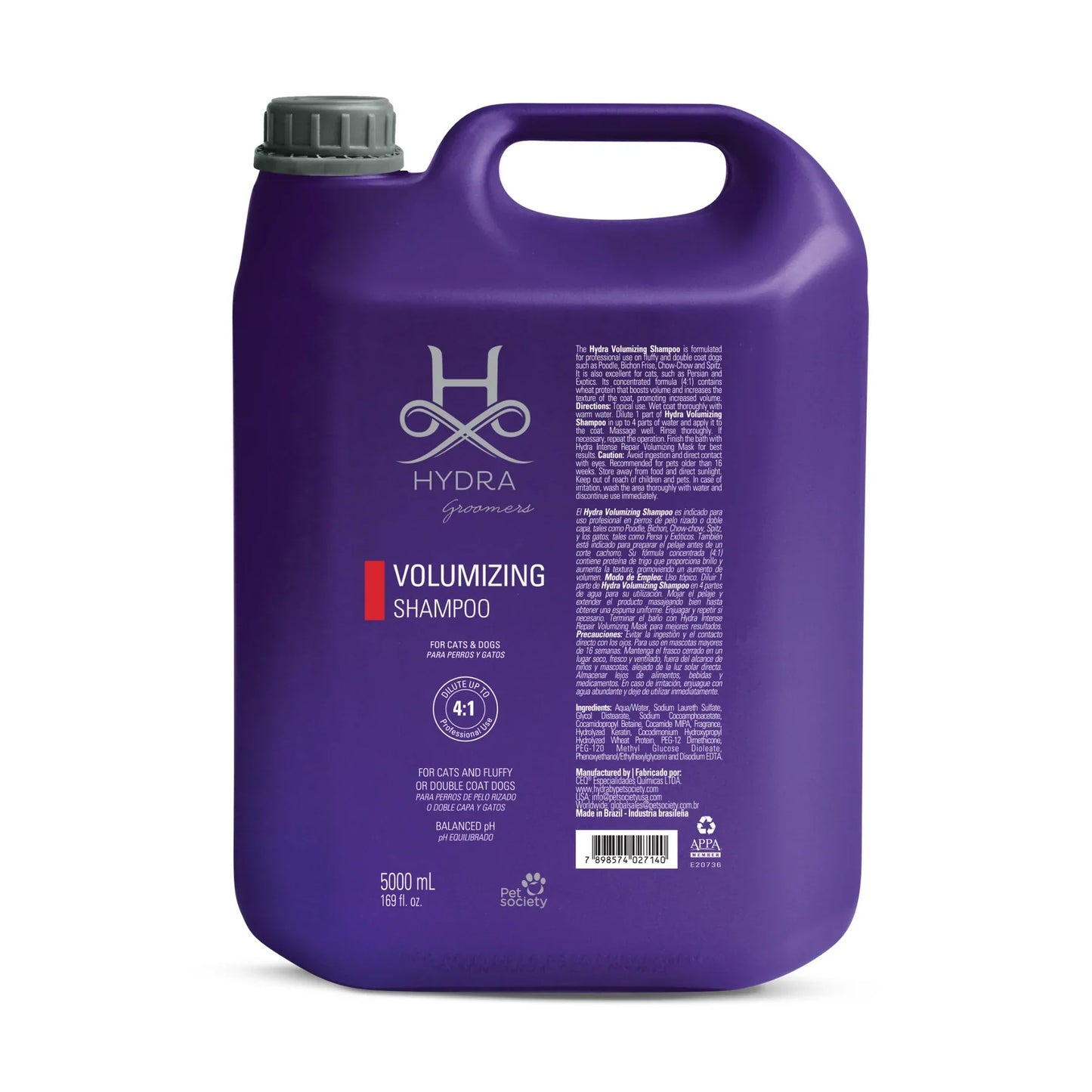 Hydra Groomer’s Volumnizing Shampoo For Dogs & Cats 5L