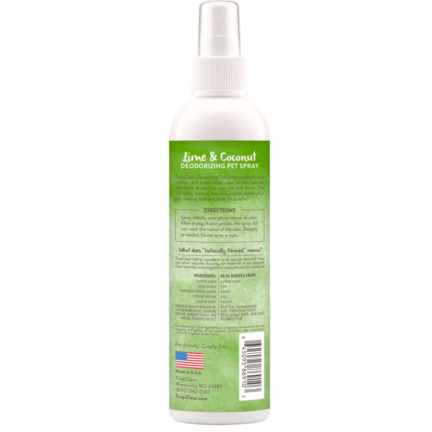 TropiClean Lime & Coconut Vegan & Cruelty-free Deodorizing Spray For Dog & Cat