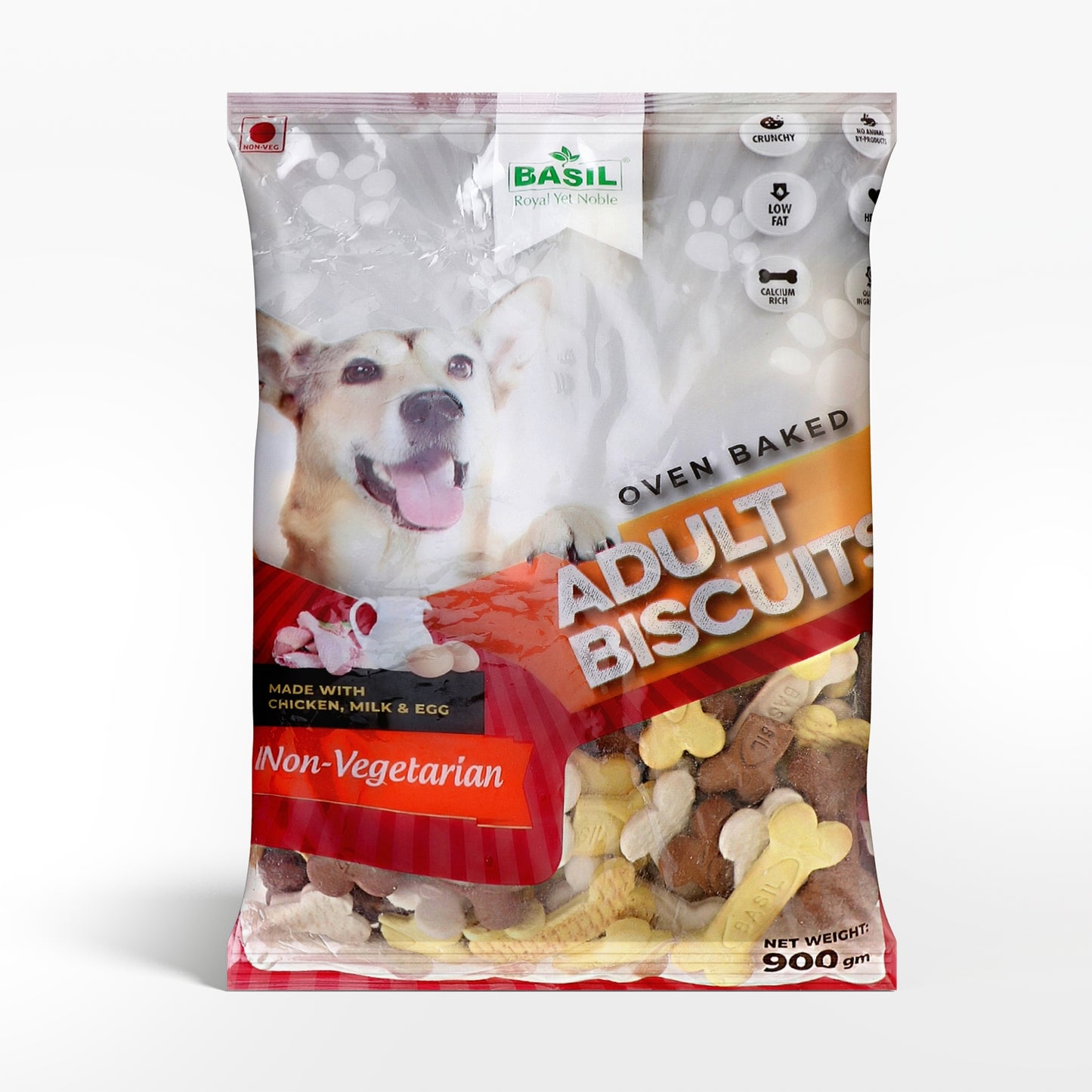 Basil Non Veg Adult Dog Bone Biscuits 900gm