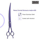 Kiss Grooming Swan Curved Scissors Size 8.5 For Pets