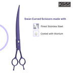 Kiss Grooming Swan Curved Scissors Size 8.5 For Pets